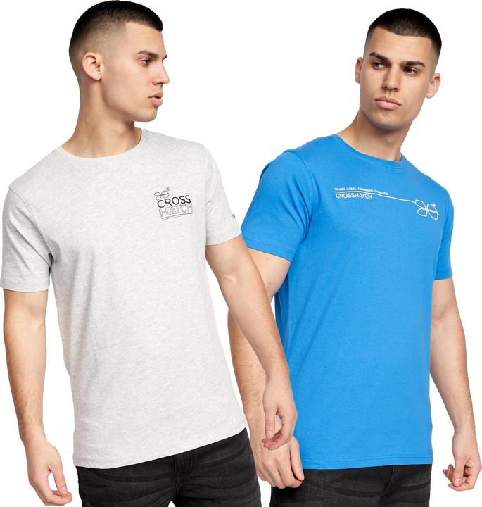Actual product image Crosshatch Mens Pentan T-Shirt (Pack of 2) (L)