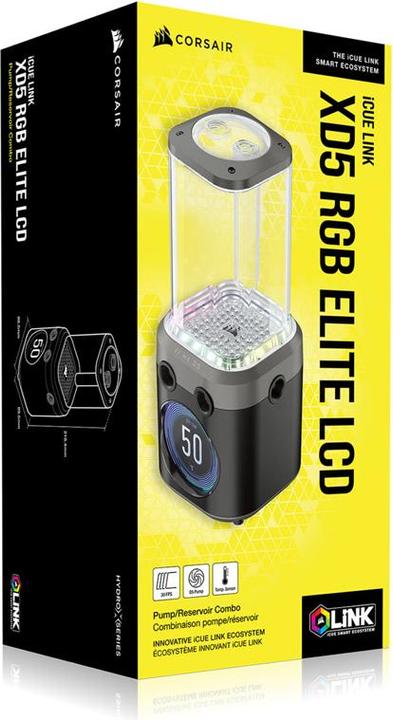 Actual product image Corsair Pump Res Unit, XD5 ELITE LCD (D5 Pump reservoir unit)