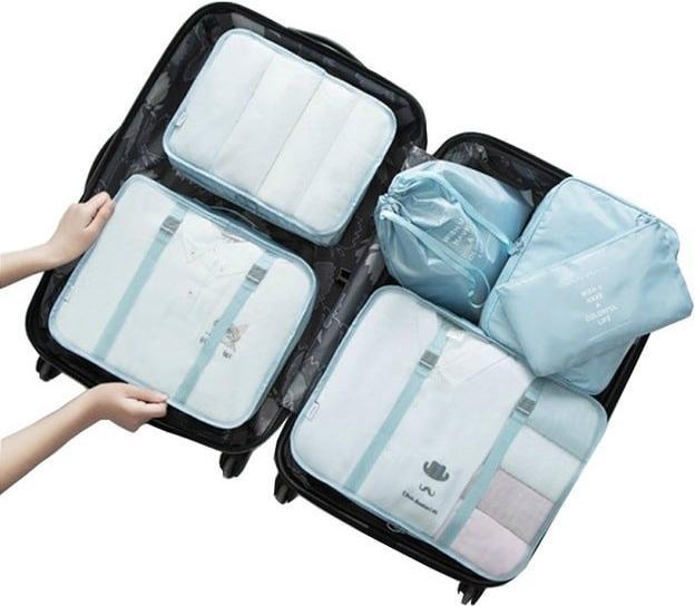 Actual product image JTI Set of organiser bags, 6 pieces - Light blue