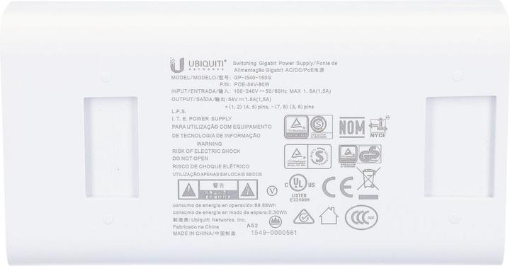 Actual product image Ubiquiti Networks POE-54-80W (802.3at (PoE+), 80 W)