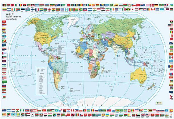Actual product image Veloflex World map (40 x 60 cm)