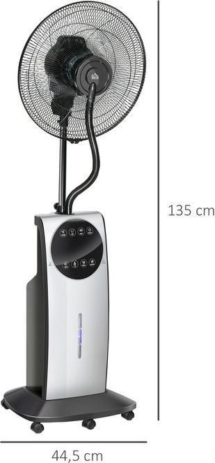 Image du produit Swisshandel24 Ventilateur sur pied avec brumisateur Ventilateur de refroidissement de 90W, réservoir d'eau de