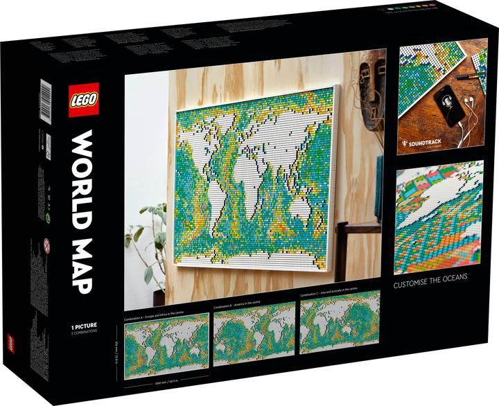 Produktbild LEGO Weltkarte (31203, LEGO Art, LEGO Seltene Sets)