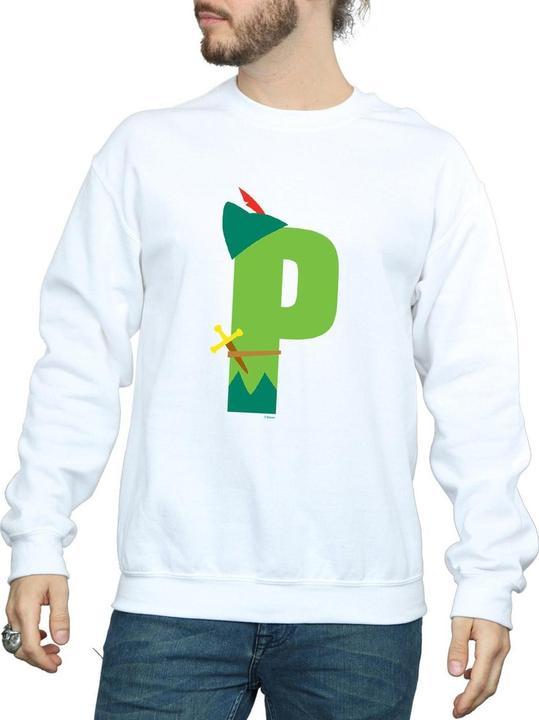 Actual product image Disney Mens Alphabet P Is For Peter Pan Sweatshirt (XL)