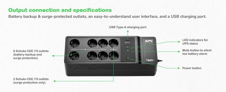 Produktbild APC Back-UPS (500 VA, 300 W, Standby USV)