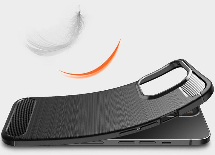 Actual product image Screenguard Carbon Brushed Soft TPU Case (Apple iPhone 14 Pro)