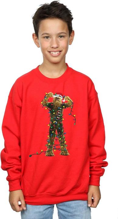 Actual product image Star Wars Boys Chewbacca Christmas Lights Sweatshirt (152, 158)