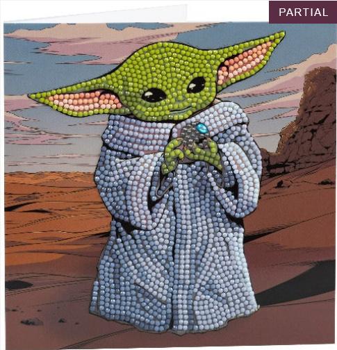Actual product image Craft Buddy Grogu, Card 18x18cm Crystal Art