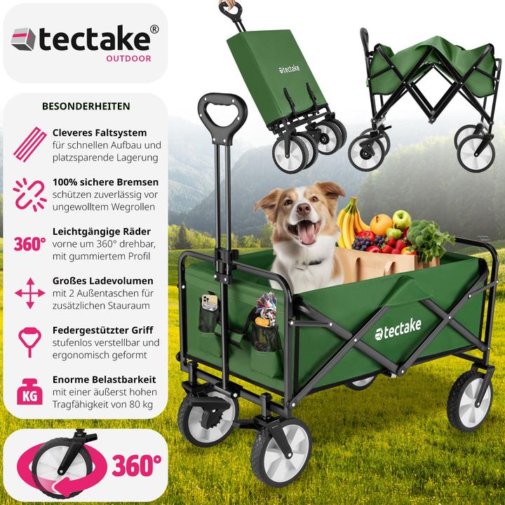 Actual product image tectake Folding handcart | 80 kg capacity