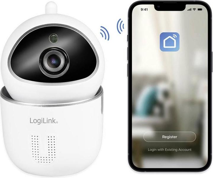 Produktbild LogiLink Smart Home Wi-Fi Camera 360 Degree (1920 x 1080 Pixels)
