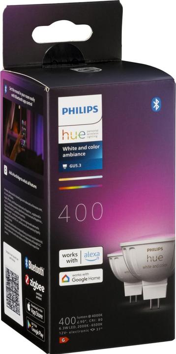 Actual product image Philips Hue White & Colour Ambiance (GU5.3, 6.30 W, 400 lm, 2 x, G)