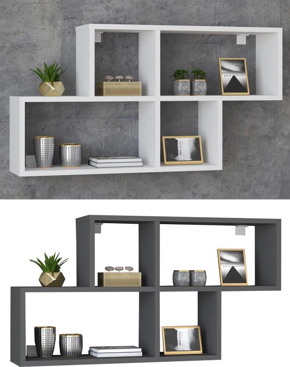 Produktbild VCM Holz Wandregal Hängeregal Regal Bücherregal Wandboard Deko Board Lusas (100 x 20 x 53 cm)