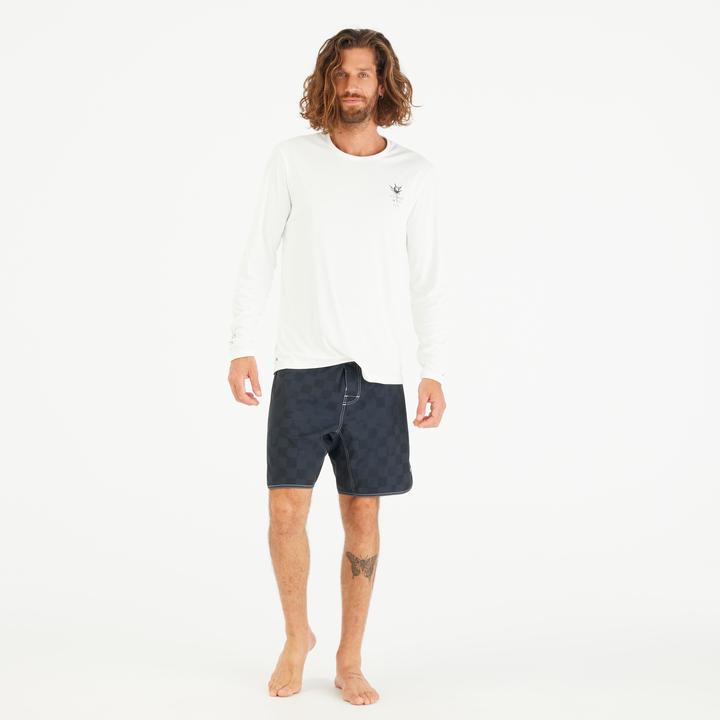 Image du produit Olaian tee shirt de surf manches longues UPF50+ homme - flower blanc (3XL)