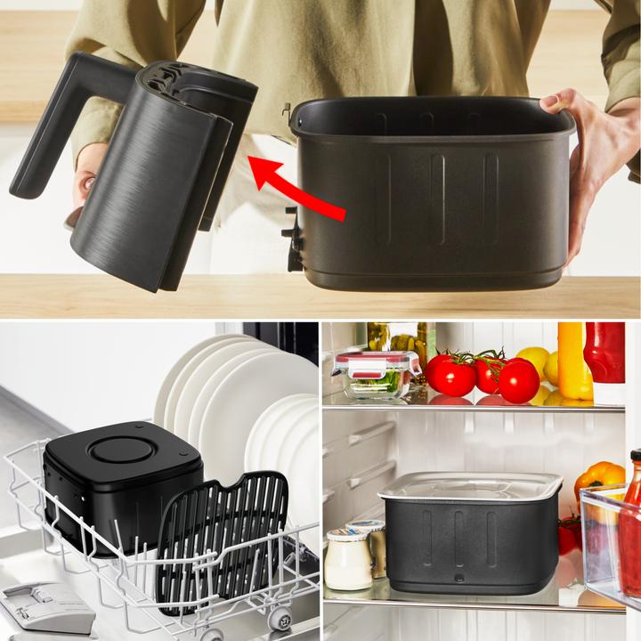 Actual product image Tefal Easy Fry Smart & Silence EY5728 - Stille Airfryer XL - Tot 6 personen - 5 L (EY5728E0) (EU plug)