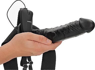 Produktbild RealRock Vibrating Hollow Strap-on No Balls - 10" / 24,5 cm
