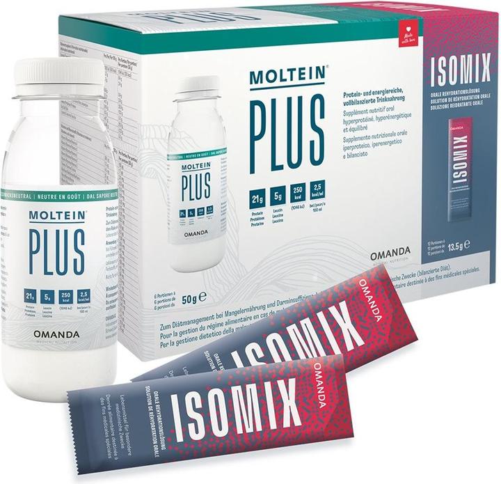 Actual product image Moltein Plus 2.5 (6x50g) + ISOMIX (12x13.5g) (1 Piece, Powder, 711 g)