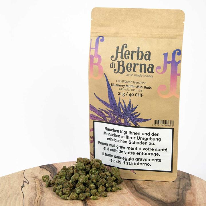 Actual product image Herba di Berna Blueberry Muffin Mini-Buds (21 g, Indoor)