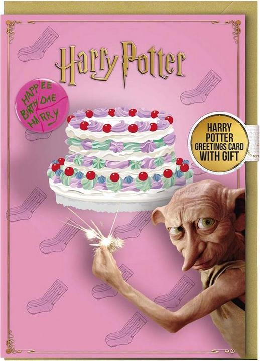 Actual product image Dobby Birthday Card & Badge (1 pcs.)