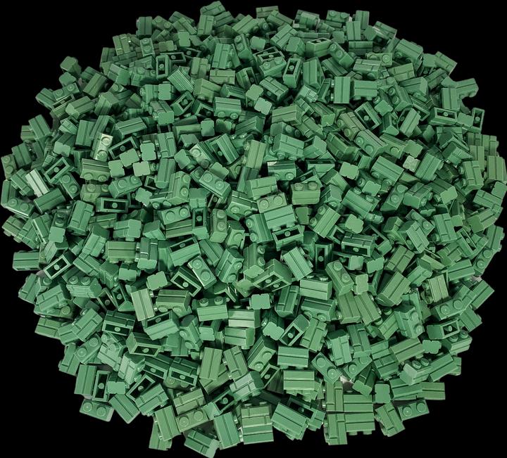 Immagine prodotto LEGO Mattoni da parete 1x2 verde sabbia - 50 pezzi - Mattoni verde sabbia 98283 (98283, Accessori LEGO)