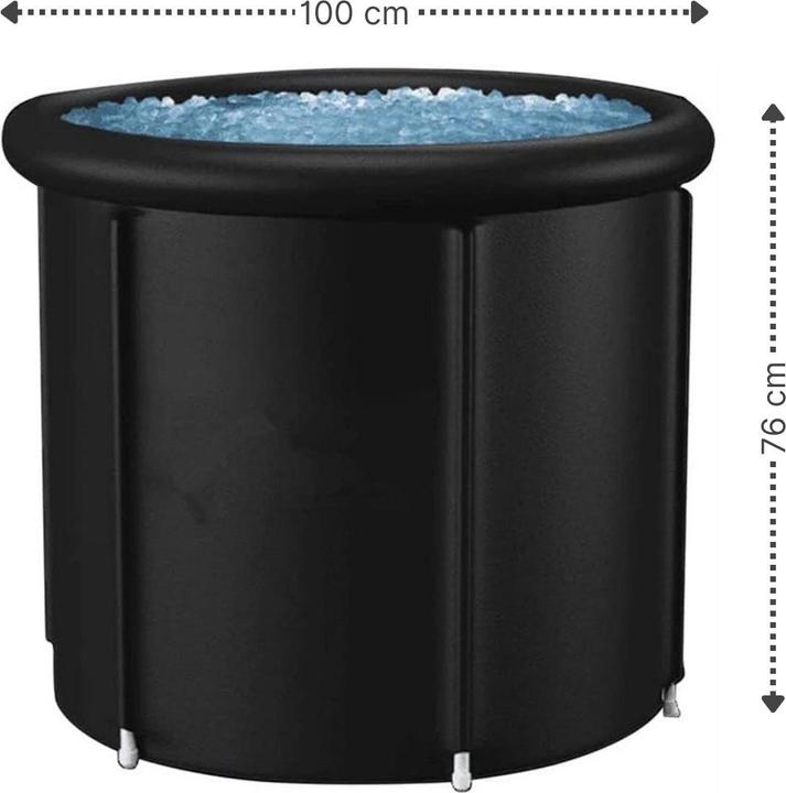 Produktbild Hermex Eisbad Therapy Recovery Pod Faltbare Badewanne Eistonne Kältebad (100 cm, 100 cm)