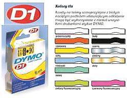 Image du produit Dymo Bande D1 6mm x 7m, noir sur blanc (0.60 cm, Blanc)