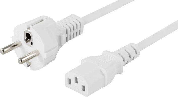 Deltaco DEL-111NV - Strømkabel - CEE 7/7 (han) lige til IEC 60320 C13 lige - AC 250 V - 10 A - 10 m