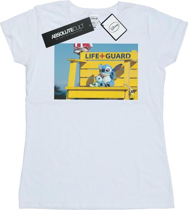 Actual product image Disney Womens/Ladies Lilo And Stitch Life Guard Cotton T-Shirt (XXL)