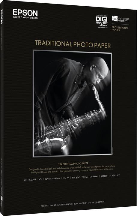 Produktbild Epson Traditional Foto Papier (330 g/m², A4, 25 x)