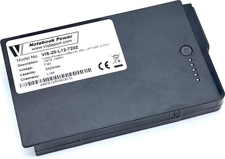 Produktbild Vistaport Akku für DELL Latitude 12 7202 (2 Zellen, 3420 mAh)