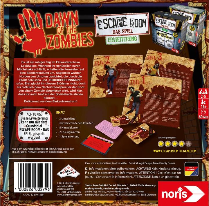 Produktbild Noris Escape Room Dawn of the Zombies Erweiterung (Deutsch)