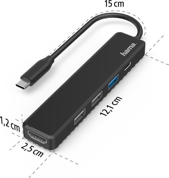 Image du produit Hama USB-C-Hub (USB-C, 5 Ports)