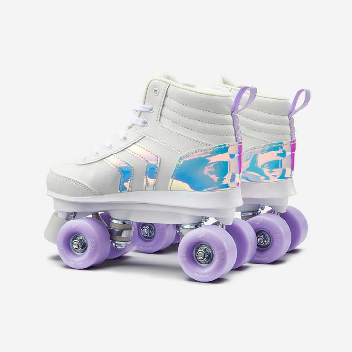 Actual product image Oxelo Roller skates - Quad 100 purple (36)