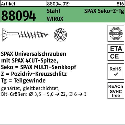 Energielabel Spax Spaanplaatschroeven SK PZ2 4,5x60 mm (500 Schroeven per stuk)