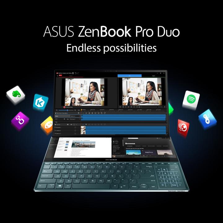 Actual product image ASUS ZenBook Pro Duo UX581GV-H2002R (15.60", Intel Core i7-9750H, 16 GB, 1000 GB)