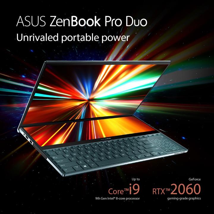 Actual product image ASUS ZenBook Pro Duo UX581GV-H2002R (15.60", Intel Core i7-9750H, 16 GB, 1000 GB)