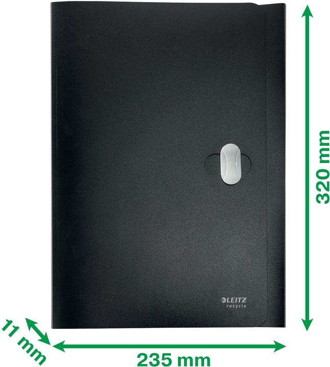 Actual product image Leitz Insert folder ALPHA Recycle A4 Black (A4, 1 x)
