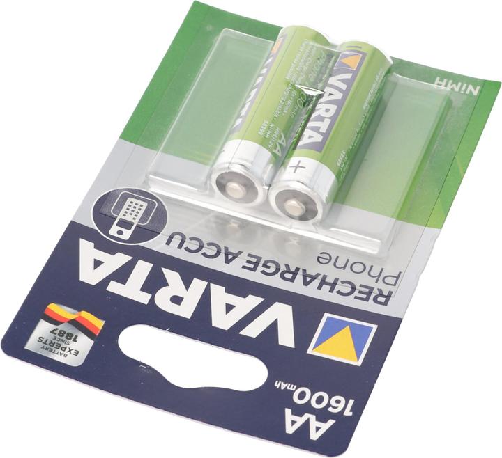 Actual product image Varta Recharge Accu Phone (2 pcs., AA, 1600 mAh)
