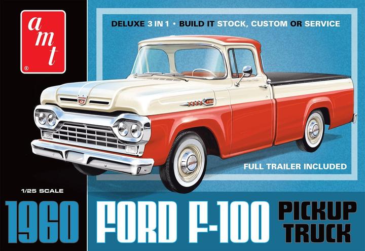 Actual product image AMT 1960 Ford F100 Pickup w/Trailer NEW TOOLING