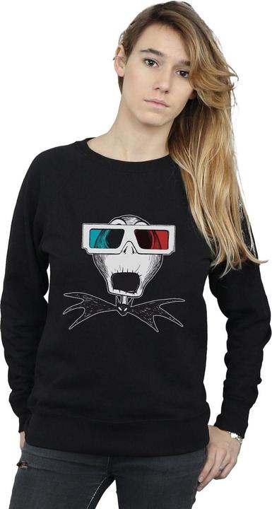 Actual product image Disney Womens/Ladies Nightmare Before Christmas Jack Skellington 3D Glasses Sweatshirt (M)