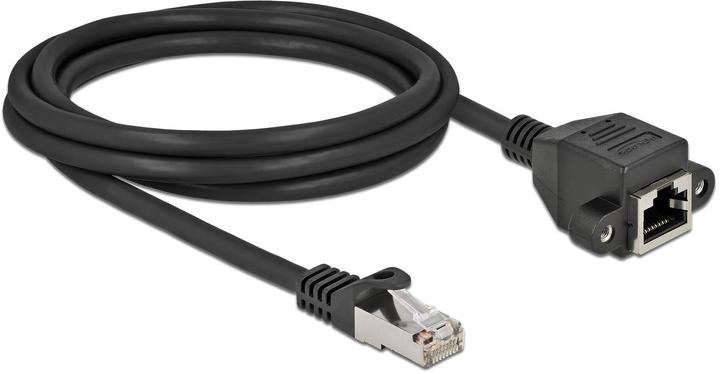 Produktbild Delock Netzwerk Verlängerungskabel S/FTP RJ45 Stecker zu RJ45 Buchse Cat.6A 2 m schwarz (S/FTP, CAT6a, 2 m)