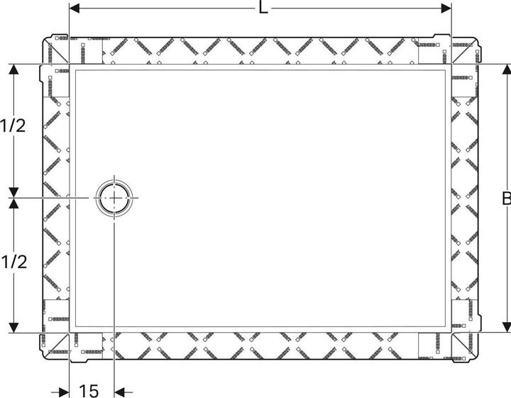 Actual product image Geberit shower tile Setaplano, 154.293.11.1, 75x170 cm, height 4.5 cm, white-alpine