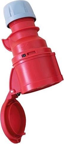 Produktbild PCE CEE Kupplungssteckdose mit Deckel 400V 32A IP44 225-6