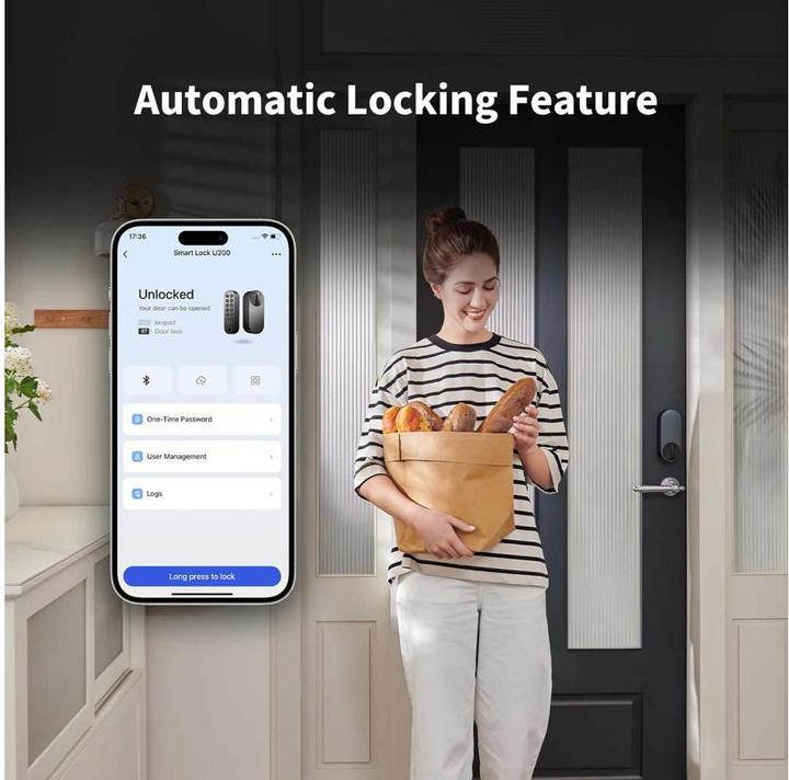 Actual product image Aqara Smart Lock U200 (Fingerprint, Electronic numerical code, Bluetooth, Key, Key card, Smartphone)