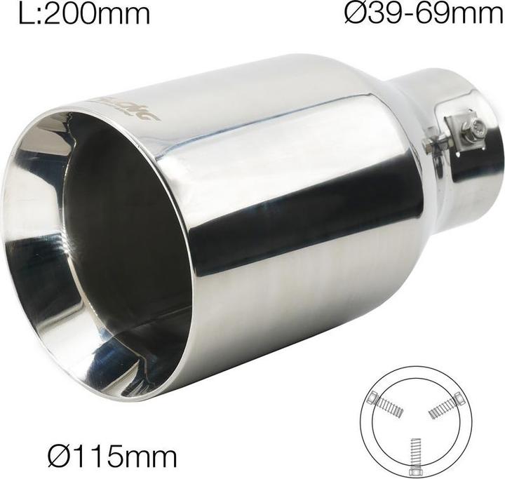 Simoni Racing Embout d'échappement 115mm rond