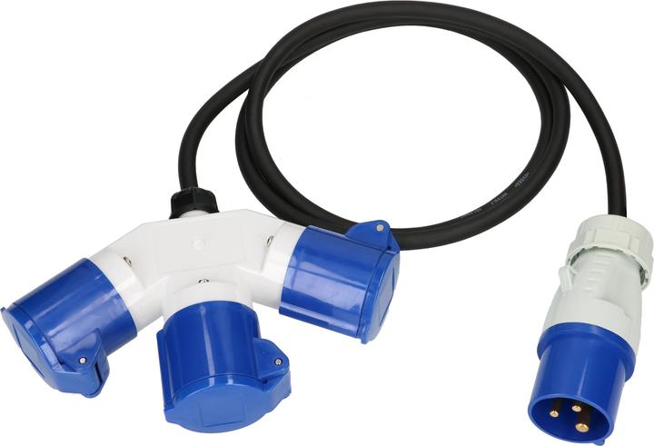 Actual product image Max Hauri maxCAMP CEE extension H07RN-F3G1.5 IP44 3-pole (1.50 m, CEE 16/3)