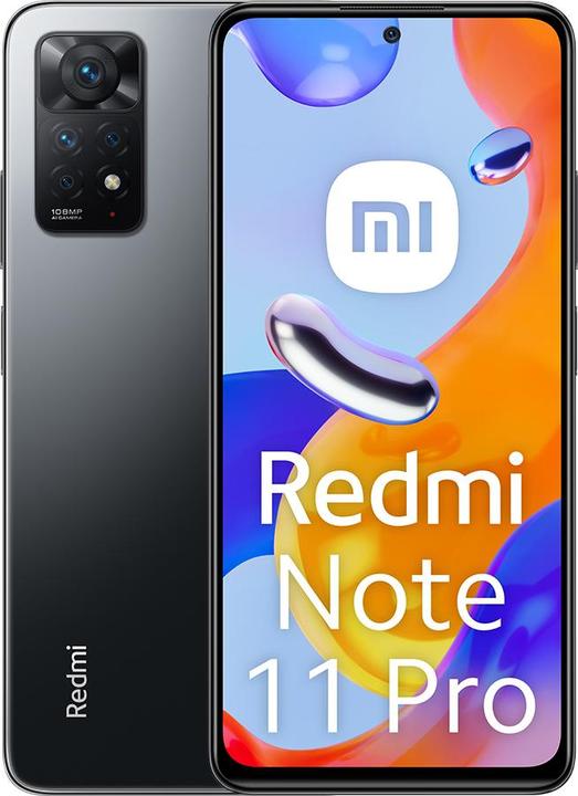 Xiaomi Redmi Note 11 Pro (128 GB, Graphite gray, 6.67", Hybrid Dual SIM, 108 Mpx, 4G)