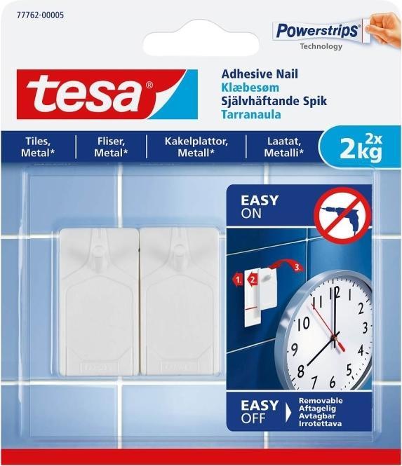 Produktbild tesa Klebenägel für Fliesen und Metall 2kg 2pcs/pack - (2 pcs.)