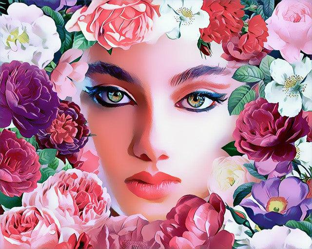 Image du produit Figured'Art Broderie Diamant - Visage et Fleurs