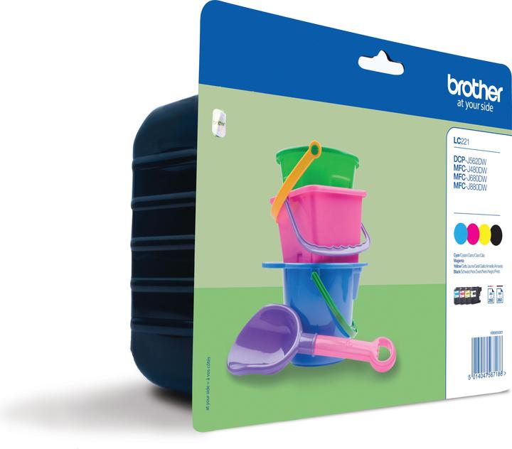 Actual product image Brother LC-221 Valuepack (M, FC, C, Y)