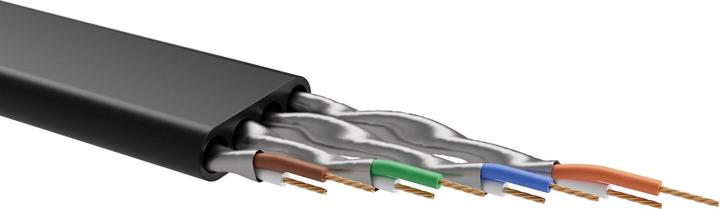 Produktbild S-Conn Flexline Patchkabel flach U/FTP Cat.8.1 hochflexibel schwarz 3,0m (U/FTP, CAT8.1, 3 m)